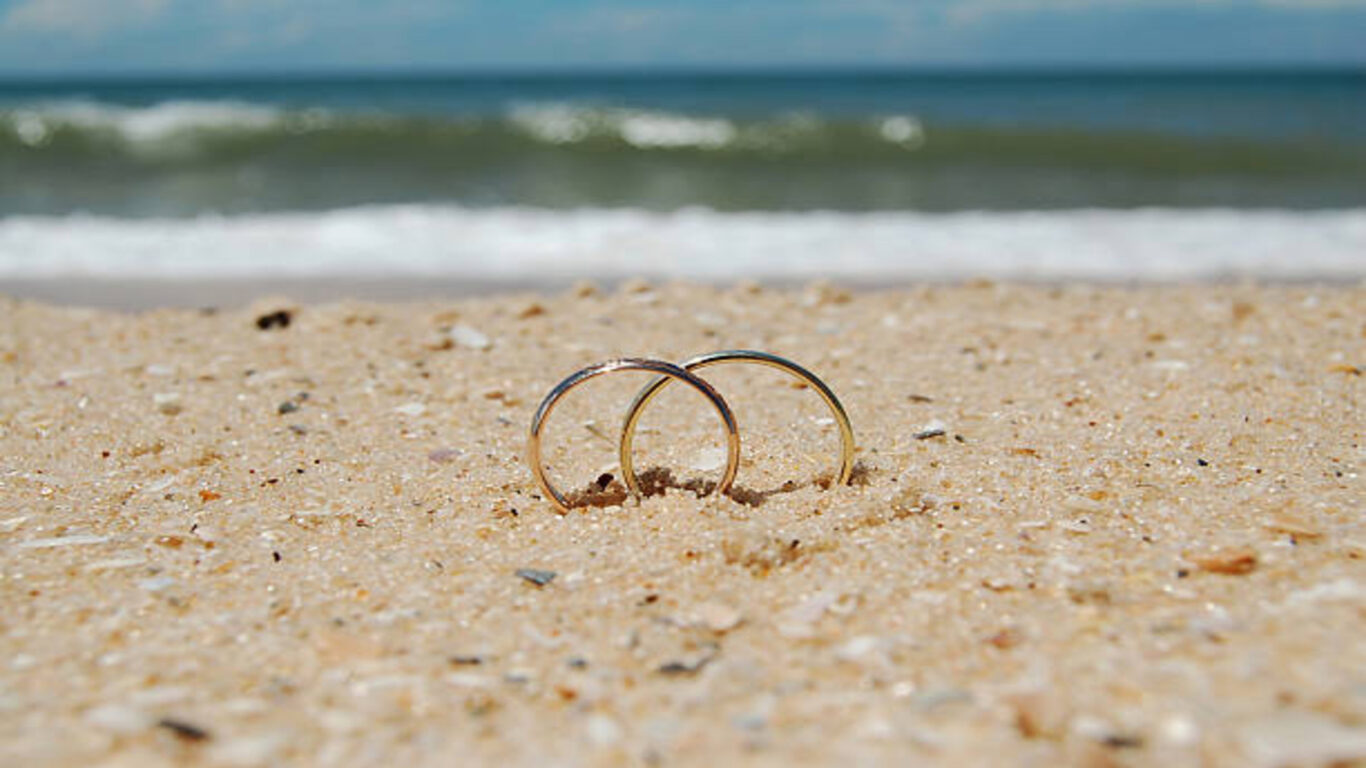Wedding Rings in sand Resized